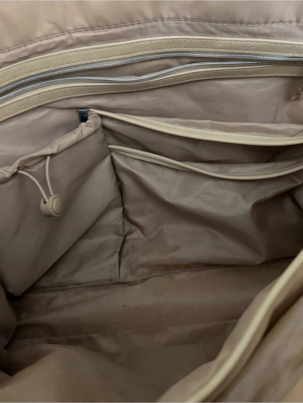 BÉIS Beige Diaper Bag with Shoulder Strap & Stroller Straps